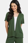 Zivame 2 Mile Fashion Knit Poly Shrug - Rifle Green — thumbnail 2